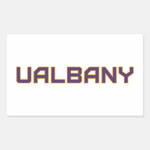 Universiteit van Albany Wordmark Rechthoekige Sticker