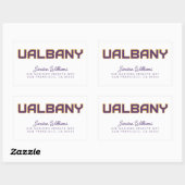 Universiteit van Albany Wordmark Rechthoekige Sticker (Vel)