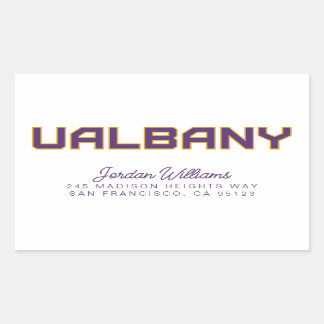 Universiteit van Albany Wordmark Rechthoekige Sticker