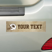 Universiteit van Beringia Football Helmet Bumpersticker (Op auto)