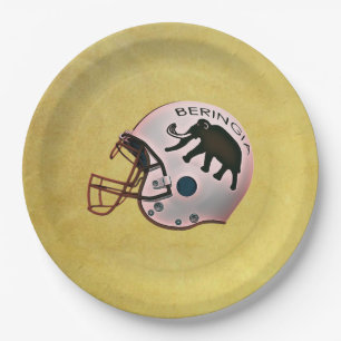 Universiteit van Beringia Football Helmet Papieren Bordje