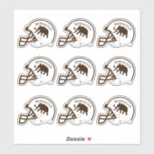 Universiteit van Beringia Football Helmet Sticker (Vel)