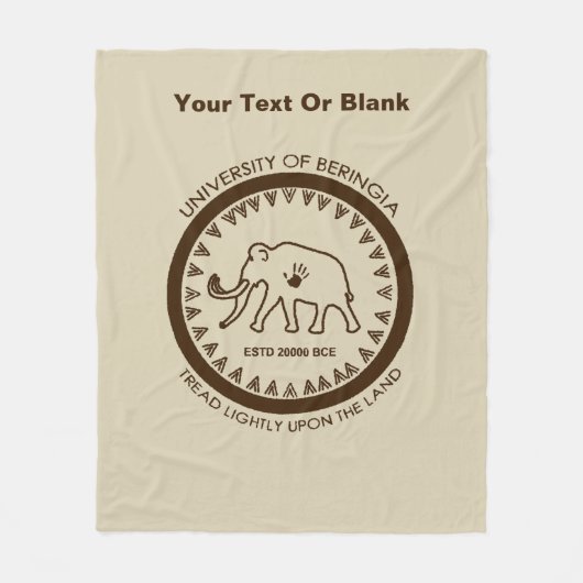 Universiteit van Beringia Mammoth Fleece Deken (Voorkant)