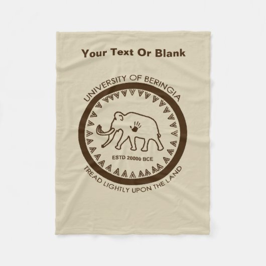 Universiteit van Beringia Mammoth Fleece Deken (Voorkant)