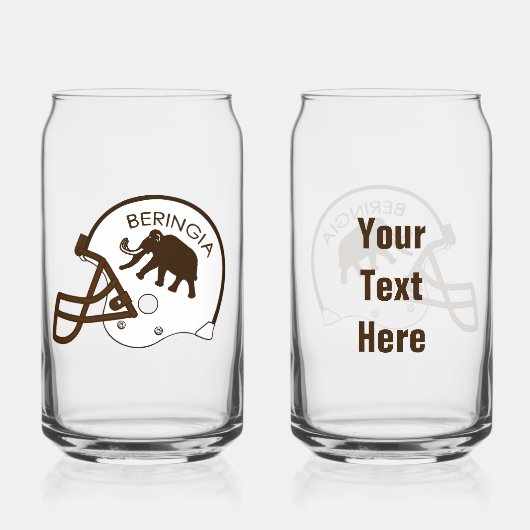 Universiteit van Beringia Mammoth Helmet Blikvorm Glas (Voorkant)