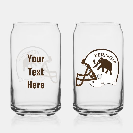 Universiteit van Beringia Mammoth Helmet Blikvorm Glas (Achterkant)