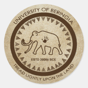 Universiteit van Beringia Mammoth Ronde Sticker
