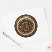 Universiteit van Beringia Ronde Sticker (Envelop)