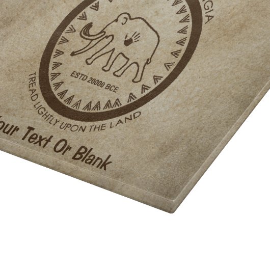 Universiteit van Beringia Wooly Mammoth Seal Snijplank (Hoek)