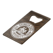 Universiteit van Drunken Kredietkaart Flessenopener (Achterkant Gekanteld)