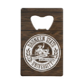 Universiteit van Drunken Kredietkaart Flessenopener (Achterkant)