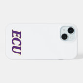 Universiteit van East Carolina | ECU LOGO iPhone 15 Hoesje (Achterkant horizontaal)