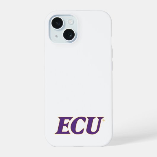 Universiteit van East Carolina | ECU LOGO iPhone 15 Hoesje (Achterkant)