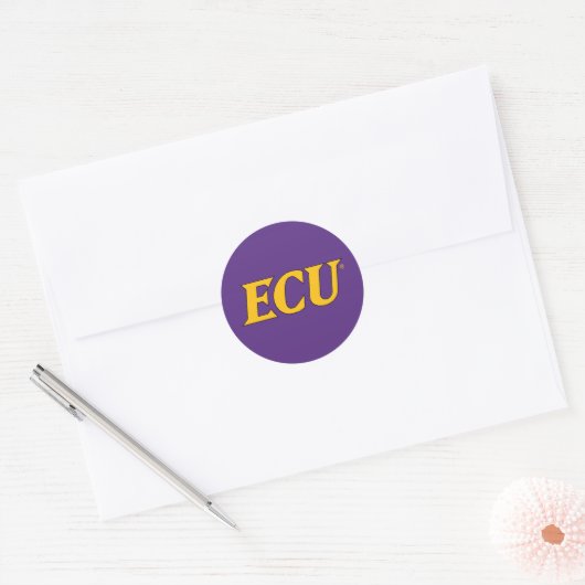 Universiteit van East Carolina | ECU LOGO Ronde Sticker (Envelop)