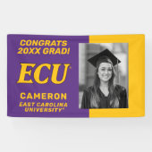 Universiteit van East Carolina | ECU LOGO Spandoek (Horizontaal)
