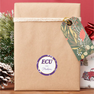 Universiteit van East Carolina LOGO   2 ECU Ronde Sticker