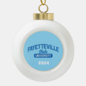 Universiteit van Fayetteville Keramische Bal Ornament (Voorkant)