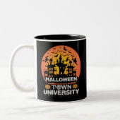 Universiteit van Halloween Tweekleurige Koffiemok (Links)