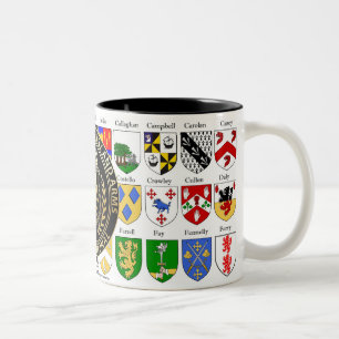 Universiteit van het Wapenschild van de Wapenkunde Tweekleurige Koffiemok
