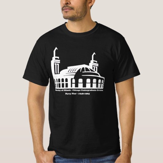 Universiteit van Illinois, Navy Pier, Chicago, IL T-shirt (Voorkant)