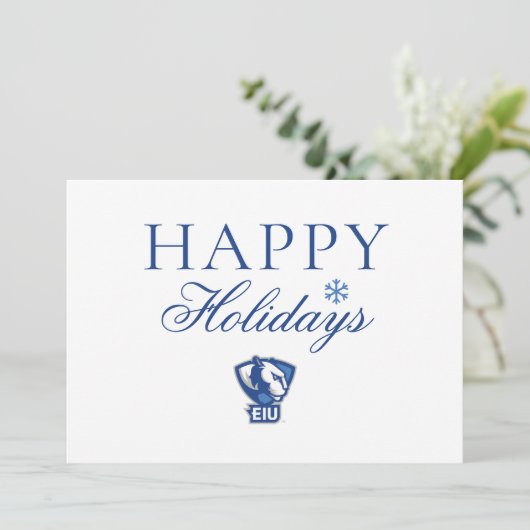 Universiteit van Illinois Panthers Logo Feestdagenkaart (Staand voorkant)