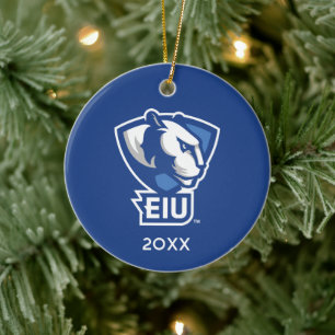 Universiteit van Illinois Panthers Logo Keramisch Ornament
