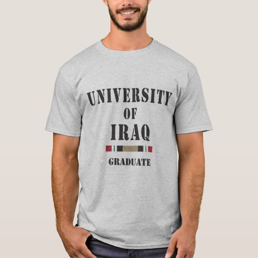 Universiteit van Irak stencil afstuderen T-shirt (Voorkant)