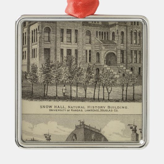 Universiteit van Kansas Metalen Ornament (Voorkant)