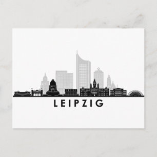 Universiteit van LEIPZIG Duitsland City Skyline Si Briefkaart