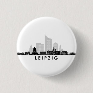 Universiteit van LEIPZIG Duitsland City Skyline Si Ronde Button 3,2 Cm