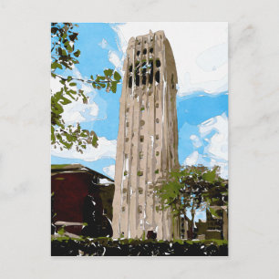 Universiteit van Michigan Tower Abstract Briefkaart