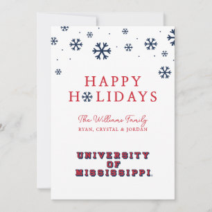 Universiteit van Mississippi   Bloktype Feestdagenkaart