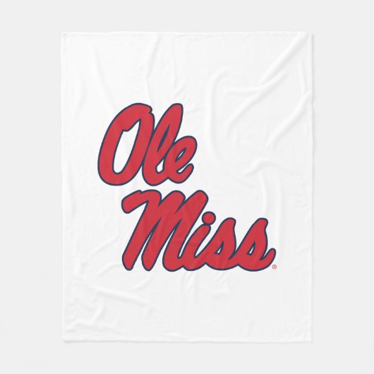 Universiteit van Mississippi | OLE Miss Script Fleece Deken (Voorkant)