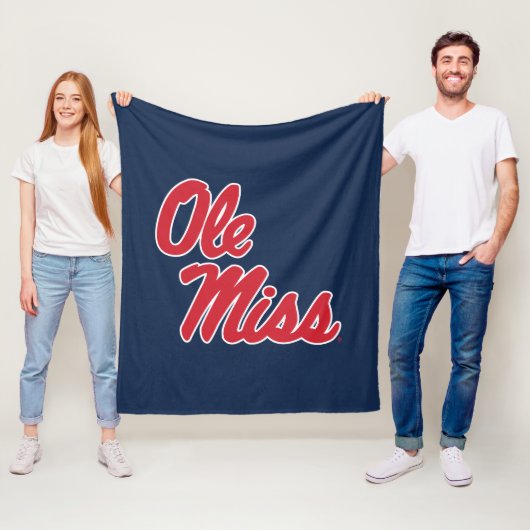 Universiteit van Mississippi | OLE Miss Script Fleece Deken (In situ)
