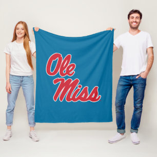 Universiteit van Mississippi OLE Miss Script Fleece Deken