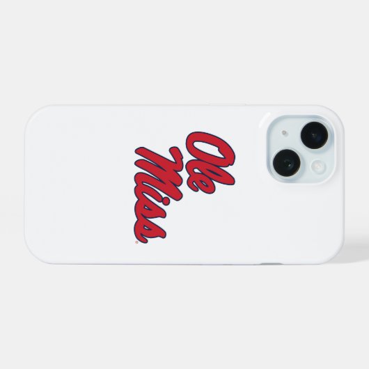 Universiteit van Mississippi | OLE Miss Script iPhone 15 Hoesje (Achterkant horizontaal)