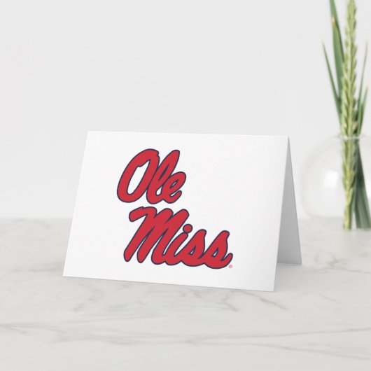 Universiteit van Mississippi | OLE Miss Script Kaart (Voorkant)