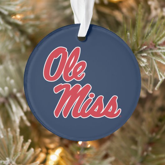 Universiteit van Mississippi | OLE Miss Script Ornament (Boom)