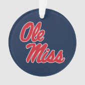Universiteit van Mississippi | OLE Miss Script Ornament (voorkant)