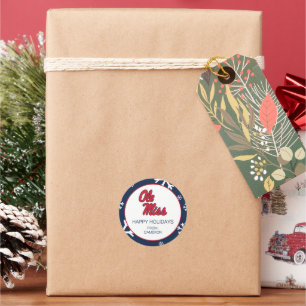 Universiteit van Mississippi OLE Miss Script Ronde Sticker