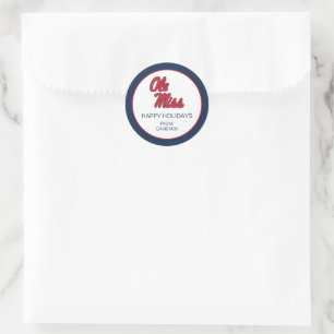 Universiteit van Mississippi OLE Miss Script Ronde Sticker