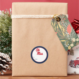Universiteit van Mississippi   OLE Miss Script Ronde Sticker
