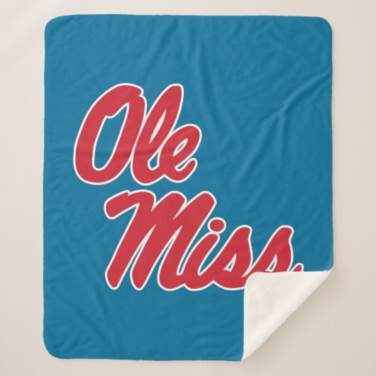 Universiteit van Mississippi | OLE Miss Script Sherpa Deken (Voorkant)