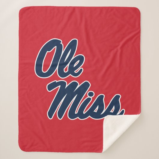 Universiteit van Mississippi | OLE Miss Script Sherpa Deken (Voorkant)