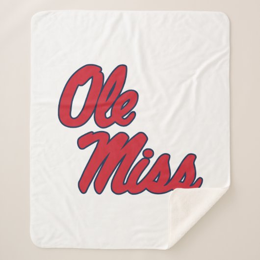 Universiteit van Mississippi | OLE Miss Script Sherpa Deken (Voorkant)