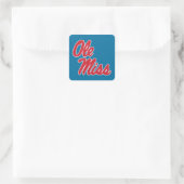 Universiteit van Mississippi | OLE Miss Script Vierkante Sticker (Tas)