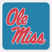 Universiteit van Mississippi | OLE Miss Script Vierkante Sticker (Voorkant)