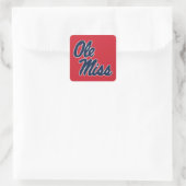 Universiteit van Mississippi | OLE Miss Script Vierkante Sticker (Tas)