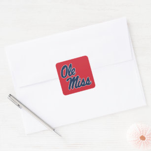 Universiteit van Mississippi   OLE Miss Script Vierkante Sticker
