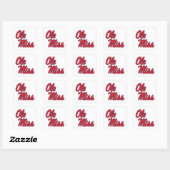 Universiteit van Mississippi | OLE Miss Script Vierkante Sticker (Vel)